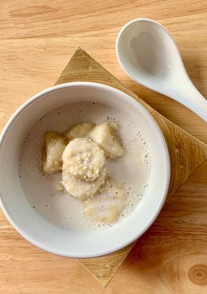 รูปของ กล้วยบวชชีห่มรัก 🍌🥥