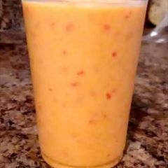 A picture of Red Bell Pepper, Mango, Orange Tang Smoothie.