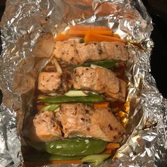 A picture of Fish parcels.