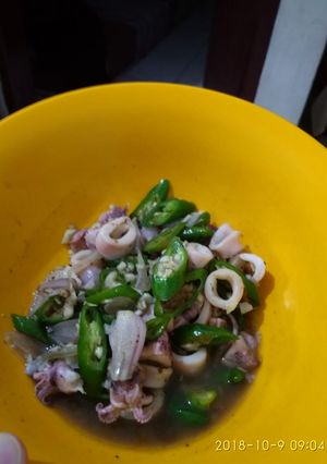 Foto resep Cumi asin cabe hijau