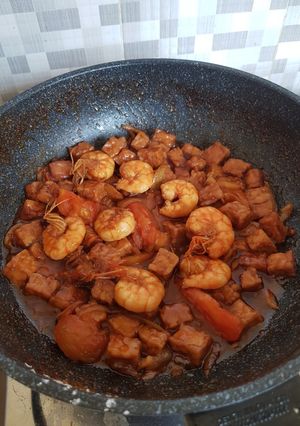 Foto resep Udang tempe saos padang pedas manis menu buka puasa