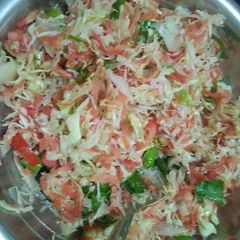 A picture of Cabbage and carrots salad.