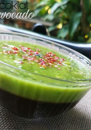 Foto resep Puding Coklat vla avocado
