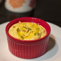 A picture of Kesar Pista Shrikhand.