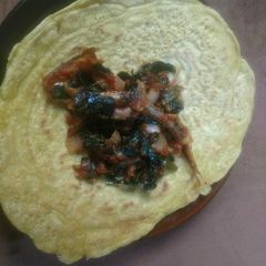 A picture of Unripe plaintain pancake. Born out of succes of my last post.