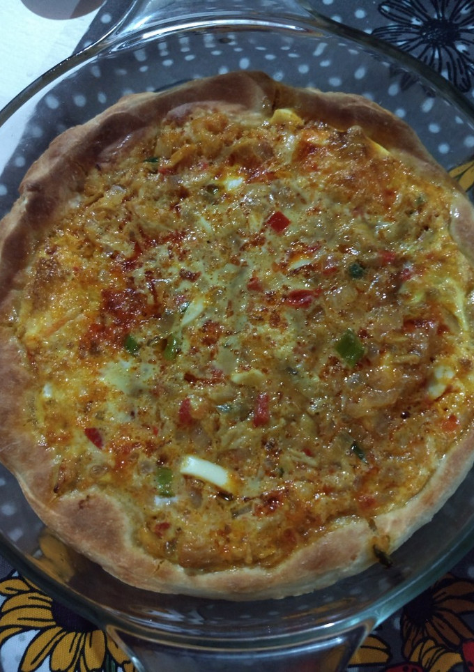 Una foto de Tarta de pollo (lo que me sobró del relleno de las empanadas)