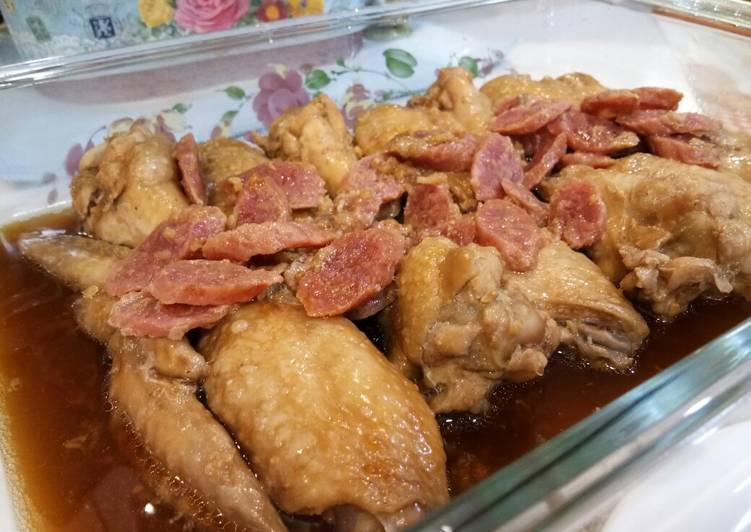 Easy Way to Cook Ultimate Steam Chicken with Chinese Sausage