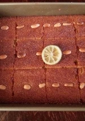 صورة لوصفة بسبوسة على الطريقة التركية ولا اروع