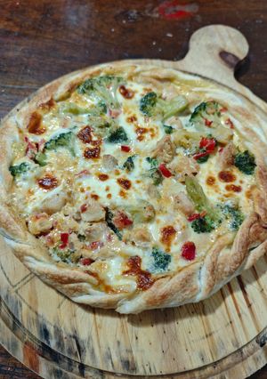 Una foto de Tarta de pollo y brócoli