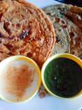 Healthy tasty multigran Atta and mint leaves lachha paratha