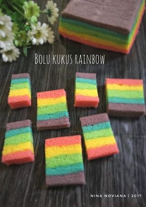 Foto resep Bolu kukus rainbow