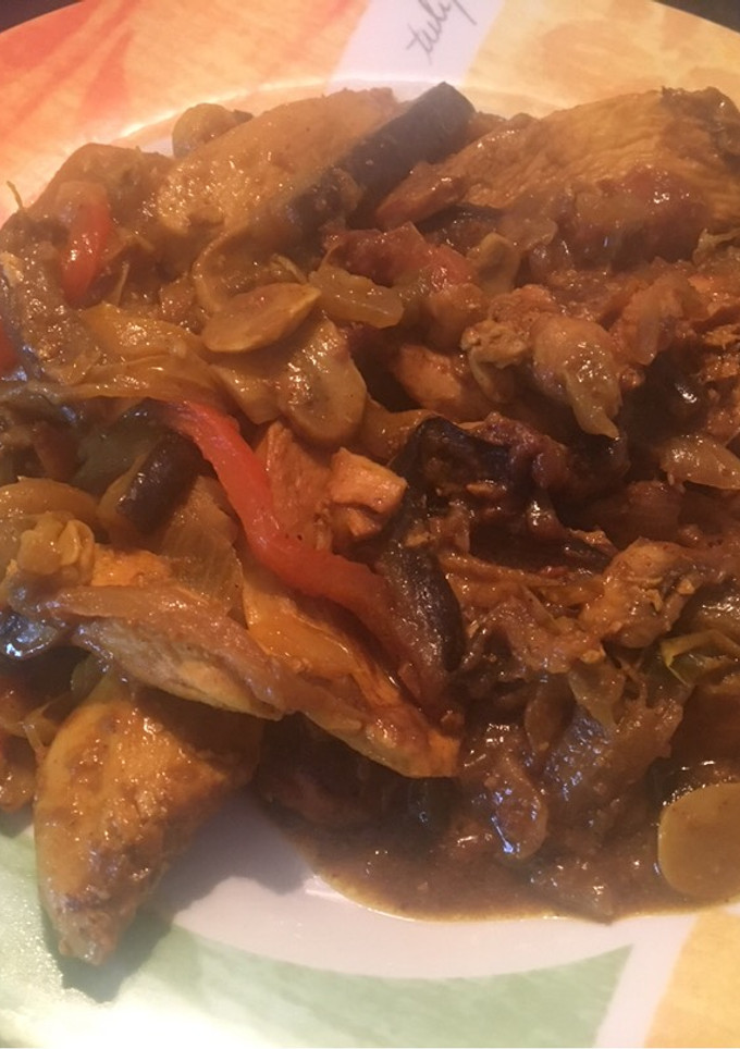 Una foto de Pollo curry light