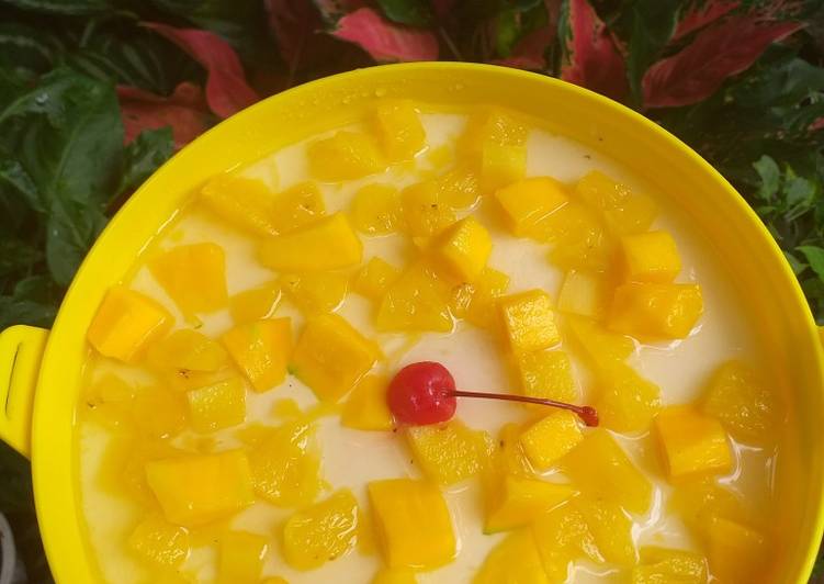 Resep 117. Puding Susu (Dingsu) buah nanas mangga yang Enak