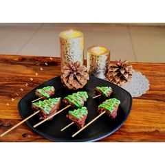 Christmas Tree Brownie Pops A picture of Christmas Tree Brownie Pops.