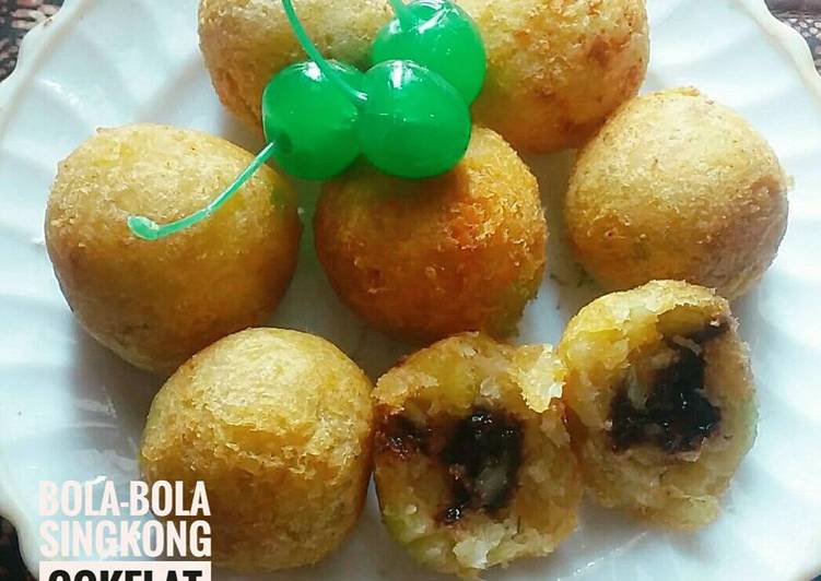 resep cara mengolah Bola-Bola Singkong Cokelat