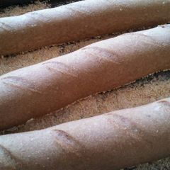 A picture of Spelt sourdough baguette.