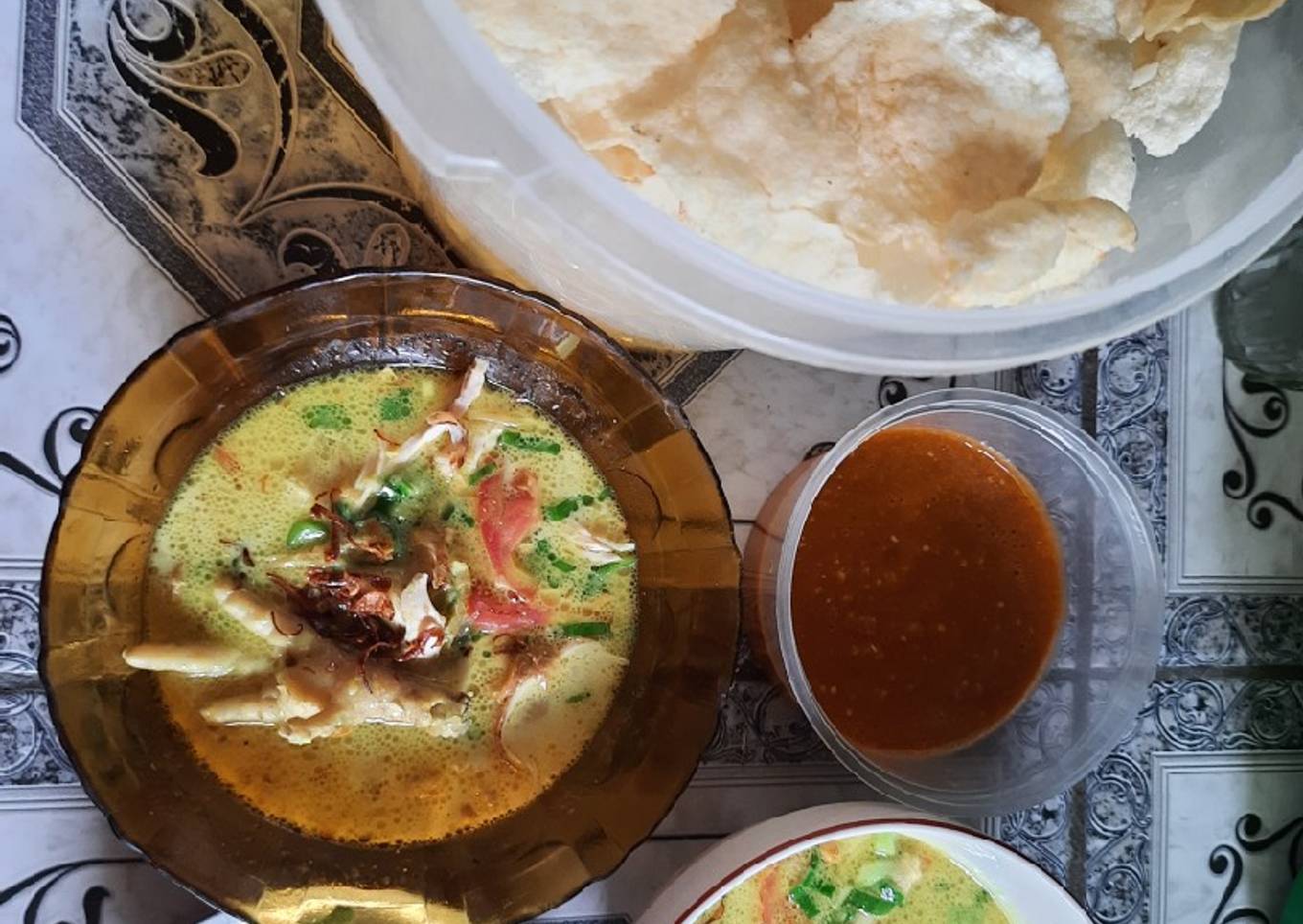 Soto ayam ceker kuah santan 🥰