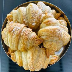 A picture of Nutella croissant.