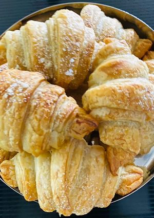 A picture of Nutella croissant.