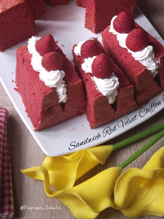 Foto resep Sandwich Red Velvet Chiffon Cake