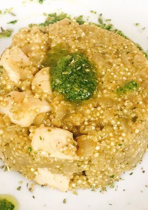Foto principal de Risotto de quinoa con pesto
