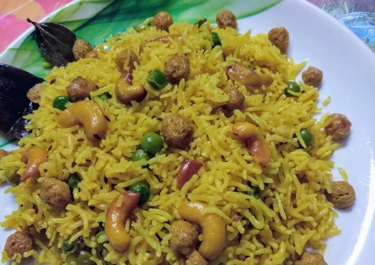 Soya chunk pulao