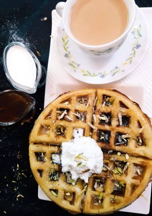 A picture of Homemade Belgian Waffles.