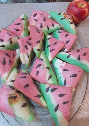 عکسی از دستور کیک فوری هندونه ای🍉