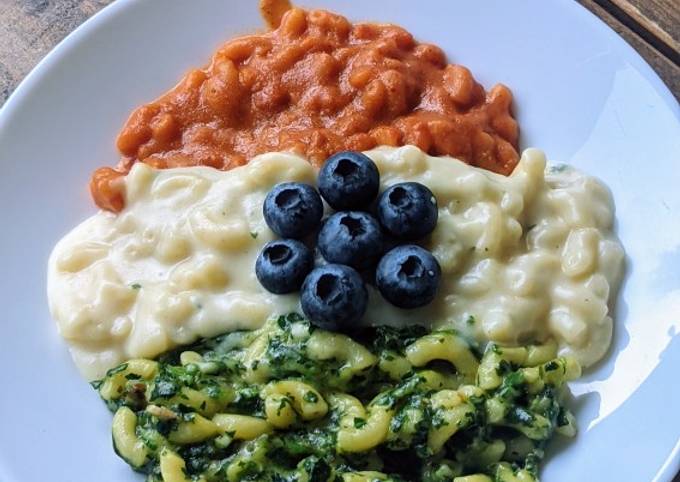 Tri color combo Macaroni Pasta Recipe by Kavita Ns - Cookpad