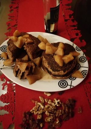 Φωτογραφία της συνταγής Pancakes με βρώμη και μήλα ♠️💜