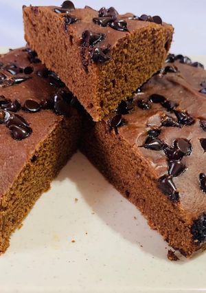 A picture of Eggless Chocolate cake.