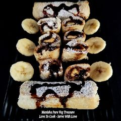 Banana Nutella Bread Toast Roll A picture of Banana Nutella Bread Toast Roll.