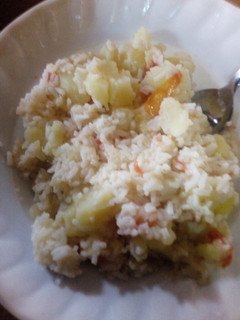 A picture of Rice with viazi.