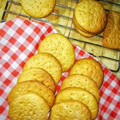 A picture of Homemade Digestive Biscuits #myfirstrecipe.