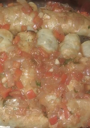 Una foto de Canelones de acelga con tapas de empanadas