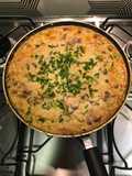 Risoto de calabresa com abobrinha