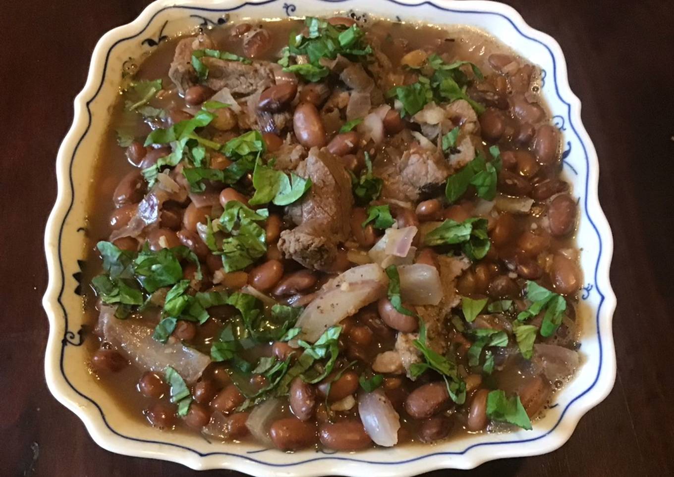 California Farm Leftover Lamb with Smokey Beans