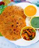 Healthy tasty delicious multigrain flour and besan veggi Chilla