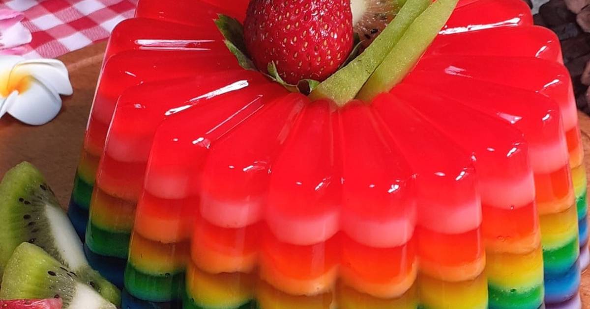 Resep Puding pelangi / puding rainbow oleh Norma Safitri Cookpad