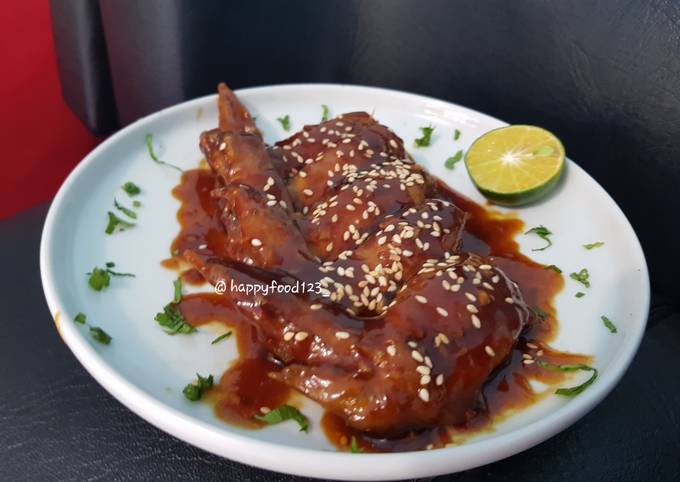 Anti Ribet, Bikin Honey chicken wings ala korean🤣 Enak Dan Mudah