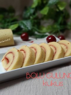 Foto resep Bolu Gulung Kukus Strawberry