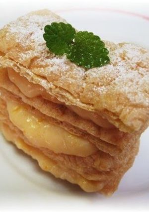 A picture of Abura-age Napoleon Cakes.
