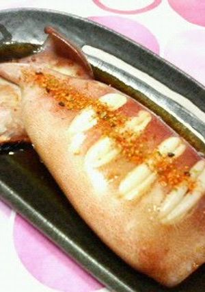 A picture of Ikayaki-style Grilled Squid.