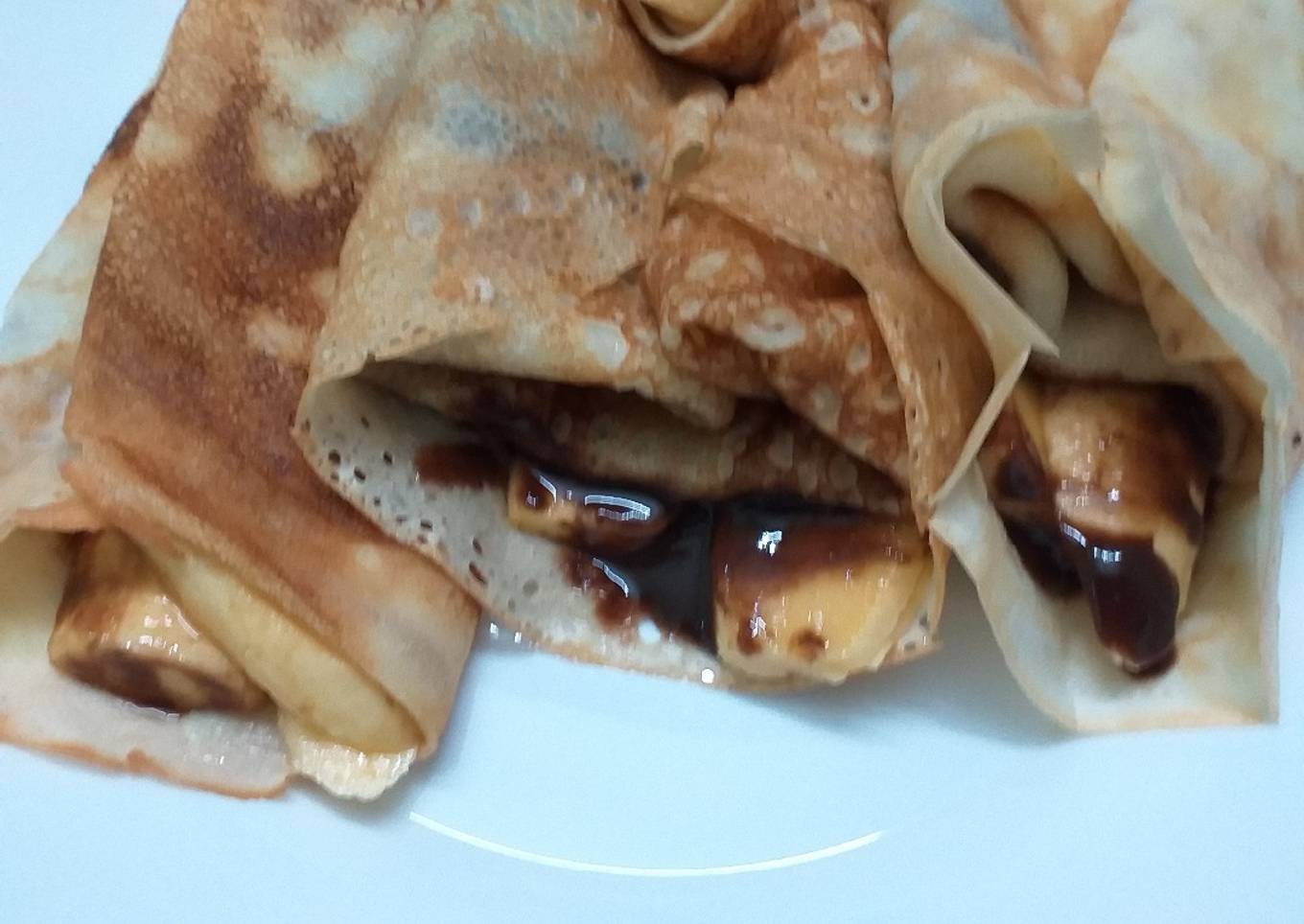 Banana Chocolate Stuffed Pancakes