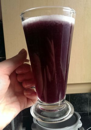A picture of Sophie's blueberry water.
