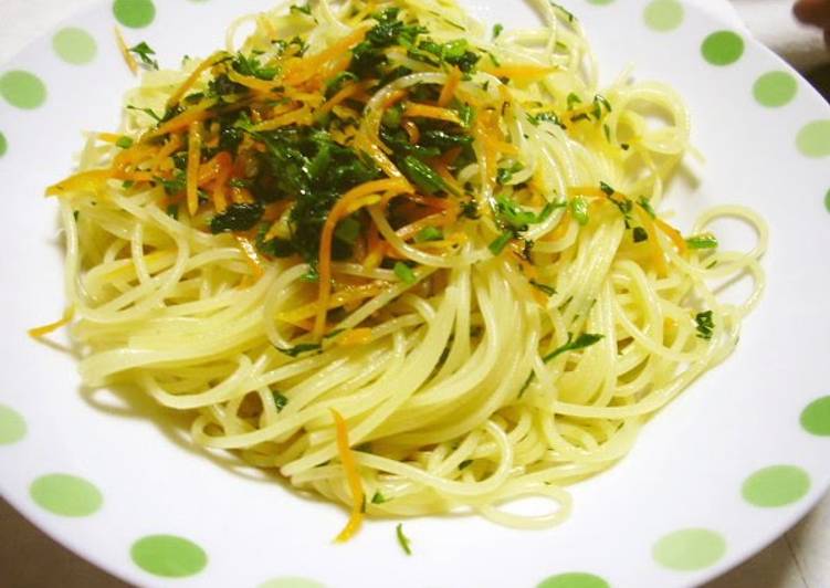 Recipe of Ultimate Carrot Tops Spaghetti