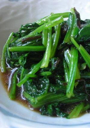 A picture of Easy Microwave Spinach and Shio-kombu Side Dish.
