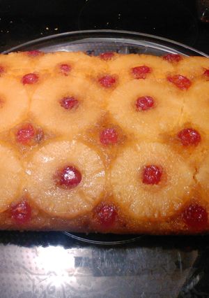 A picture of Easiest pineapple upsidedown cake.