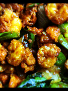 A picture of Chilly Prawns.. an exotic delight.