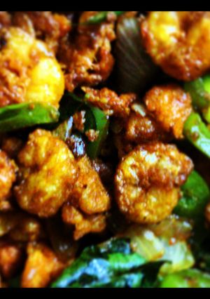 A picture of Chilly Prawns.. an exotic delight.